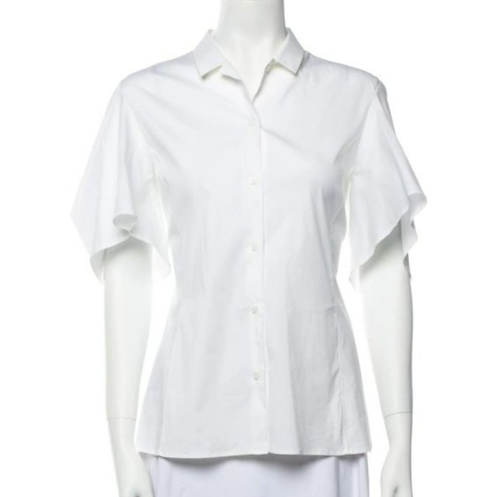 Jil Sander - sculptural sleeve cotton button-up shirt - sz36 - Picture 2 of 6